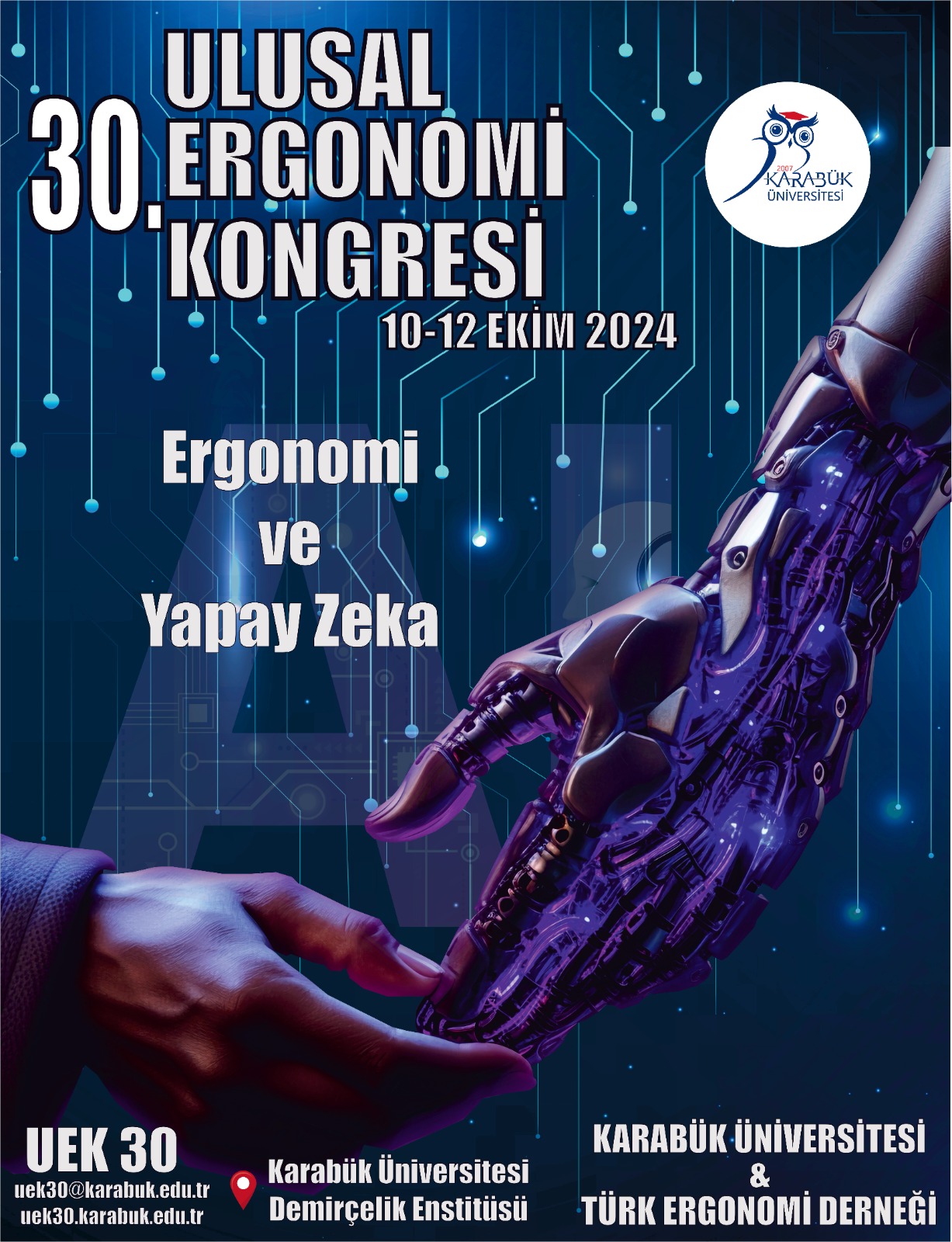 30. Ulusal Ergonomi Kongresi-  Ergonomi & Yapay Zeka 10-11- 12 Ekim 2024