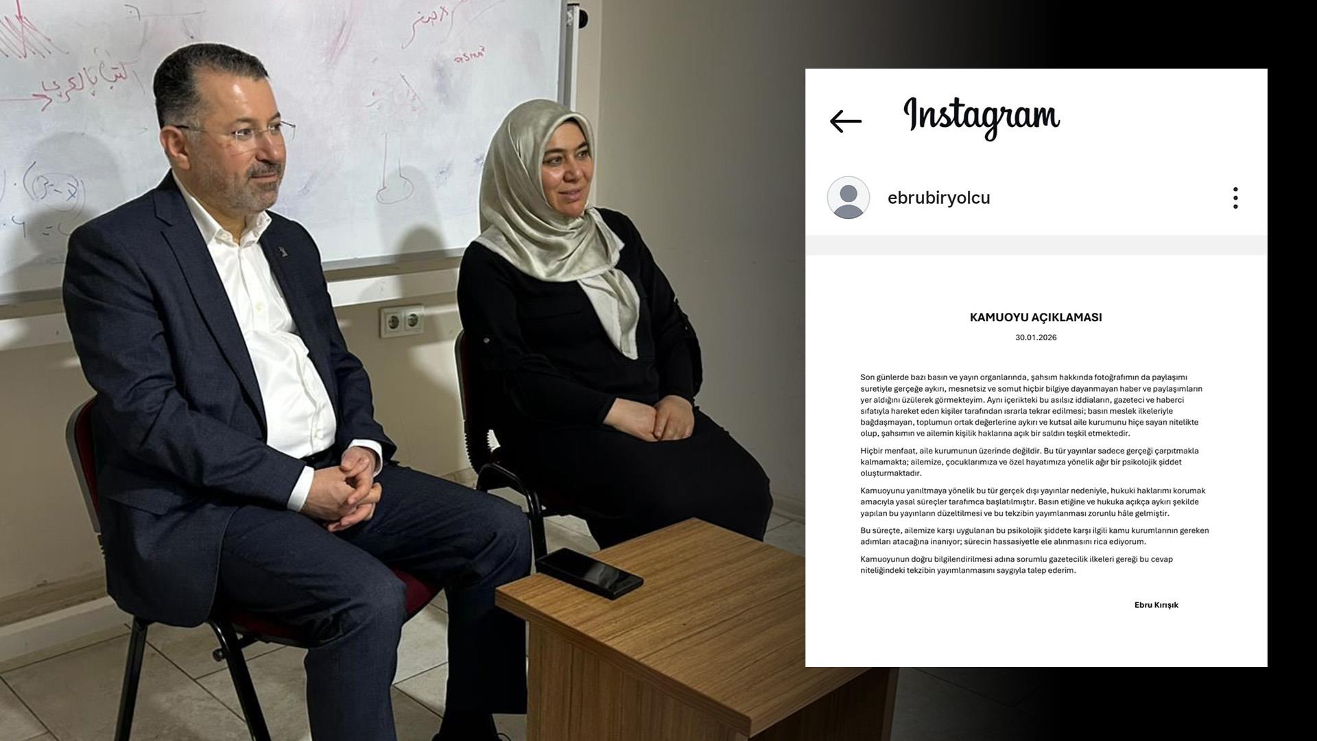 Rektör Prof. Dr. Fatih Kırışık’ın Eşi Ebru Kırışık’tan Açıklama